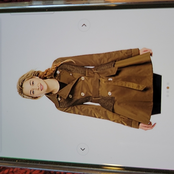 Steve Madden Tweed Peplum Trench Coat - Picture 7 of 10